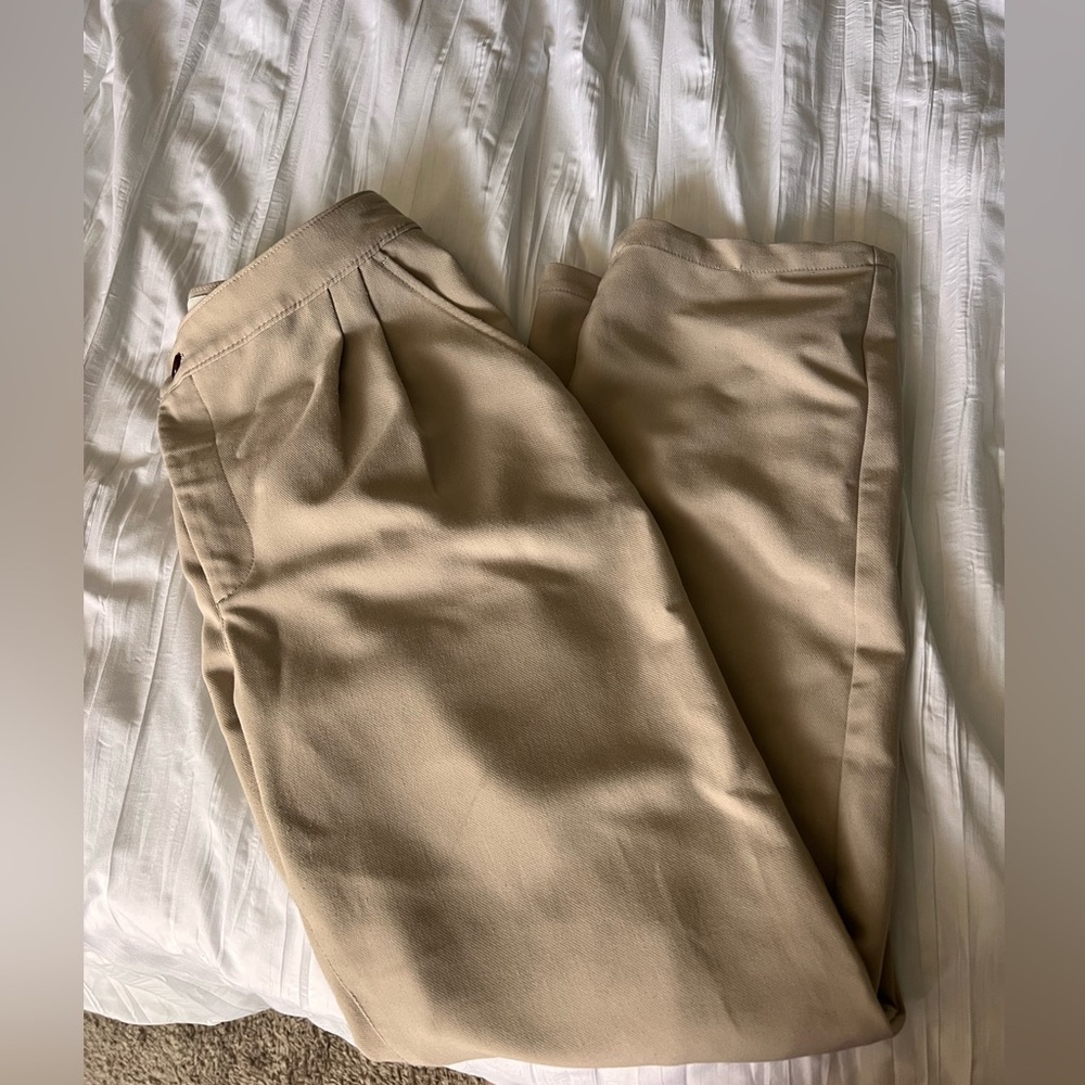 Abercrombie & Fitch High Waisted Criss Cross Slacks**pen mark on leg**